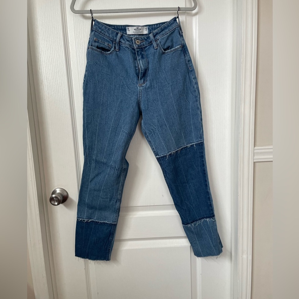 Patchwork High Rise Mom Jeans